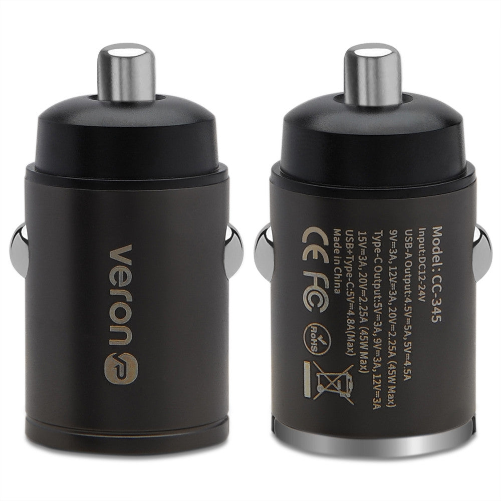 Car Charger | 45W | PD | QC3.0 — Veron CC-345