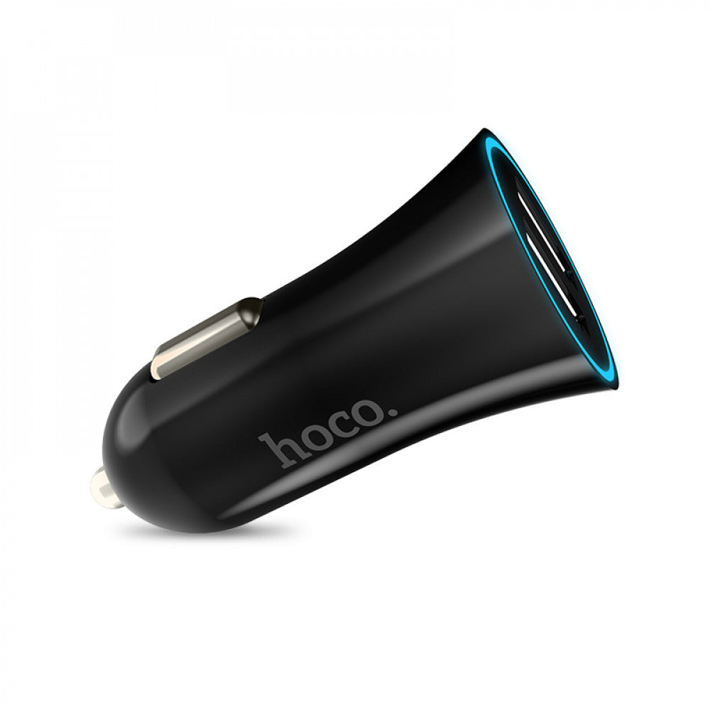 Car Charger 2.4A 2U Hoco UC204 - Black
