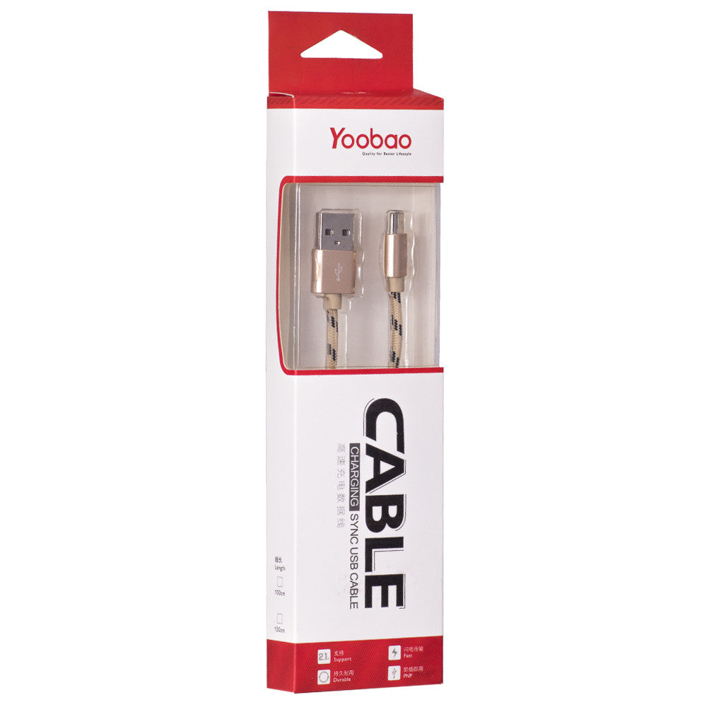 Кабель USB C 2A (1m) Yoobao YB415C — Gray