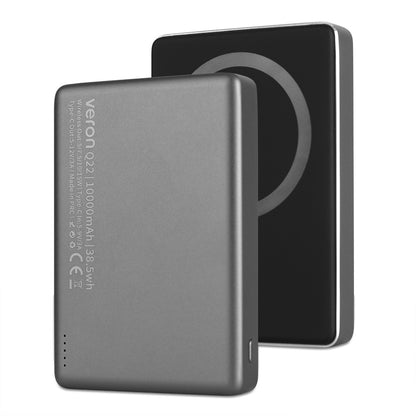 Power Bank 10000 mAh | 22.5W — Veron Q22 withMagsafe   magnetic fast charging USB C
