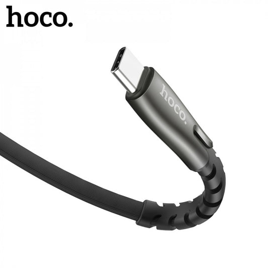 Кабель USB C 2.4A (1.2m) Hoco U58 — Black