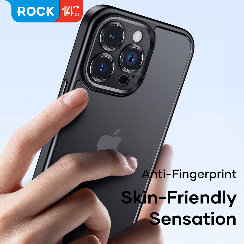 Накладка Чохли Rock Guard Touch Protection Case Anti-drop Lens Protection iPhone 15 Pro - Titanium Black