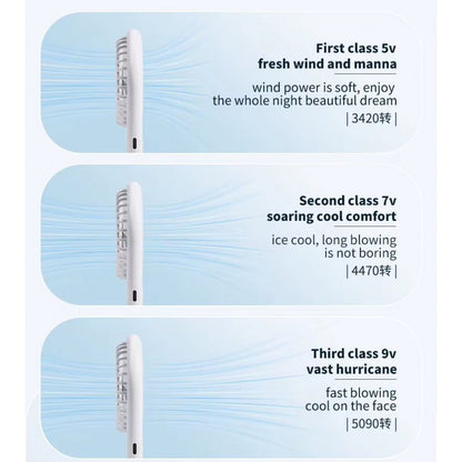 Портативный мини вентилятор N12-B - 800 mAh — White