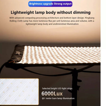 Гибкий светодиодный видеосвет ZSYB JB-150X 150W с двумя цветами 3200K-5600K.