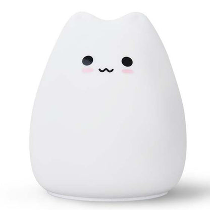 Ночной светильник — Little Cat Silicone LED Light Multicolors — Design 01