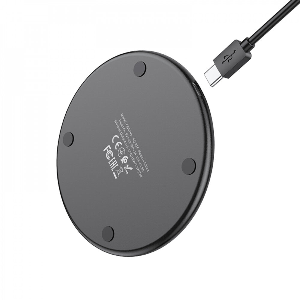 Wireless Charger 15W — Hoco CW6 Pro — black