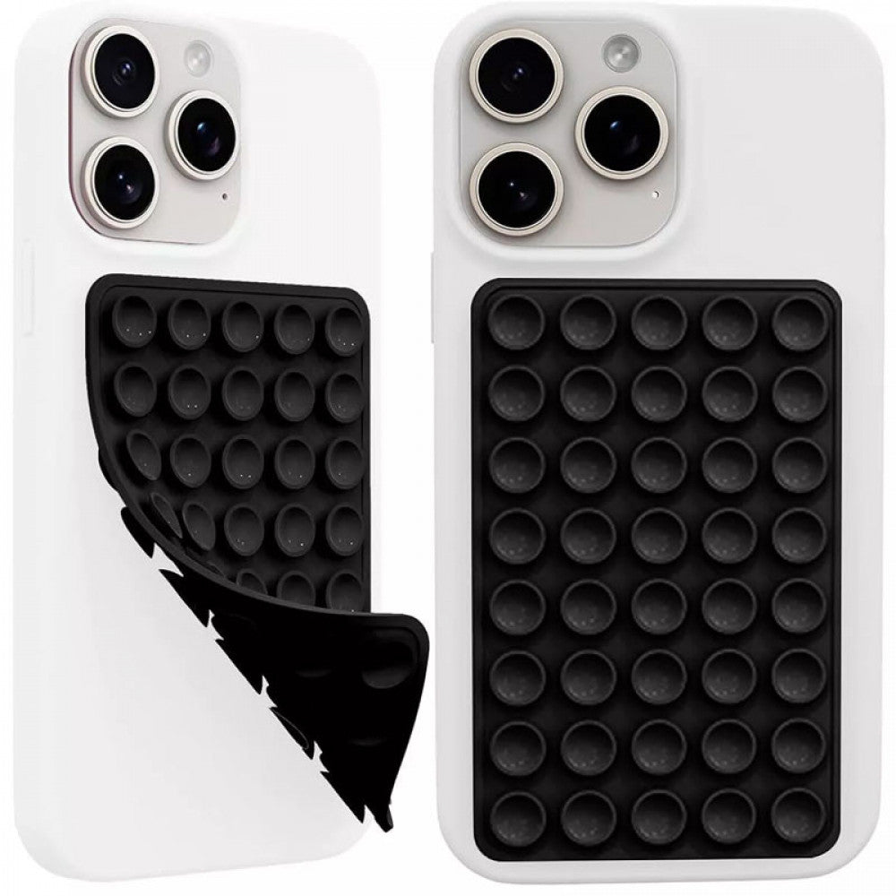 Тримач-присоска для телефону Double Side Silicone — Black 6.5*10