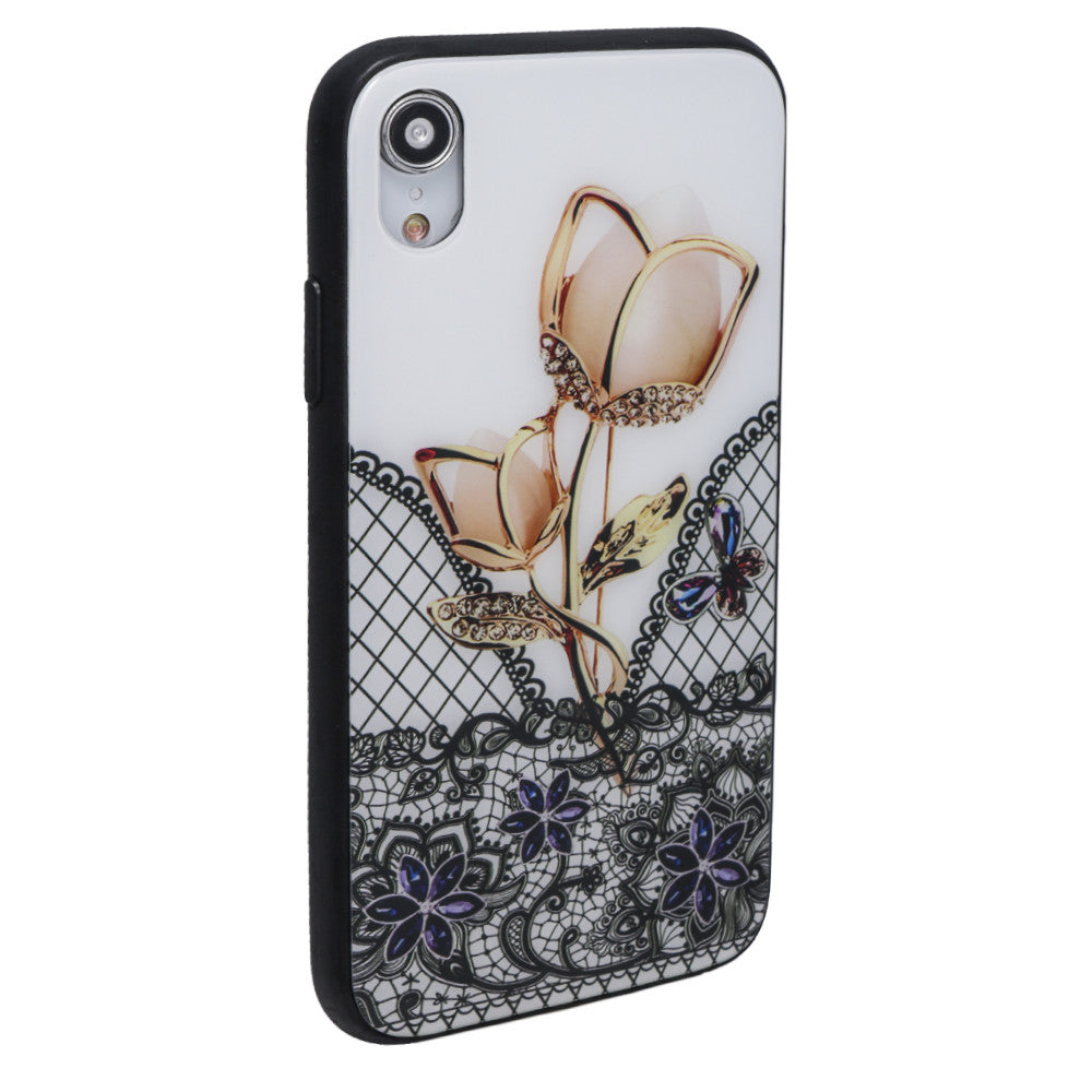 Case + Glass TPU Case iPhone Xr — Flowers