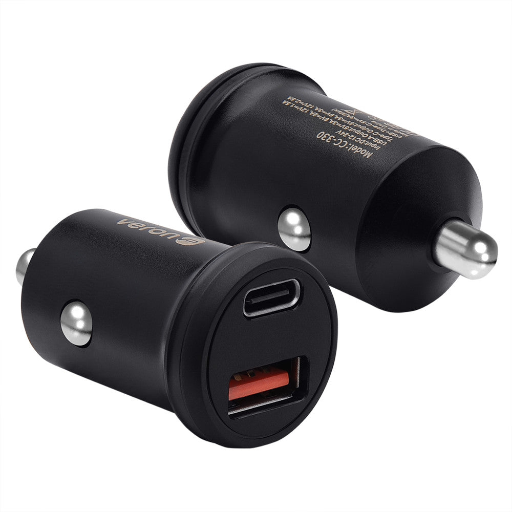 Car Charger | 30W | PD | QC3.0 — Veron CC-330