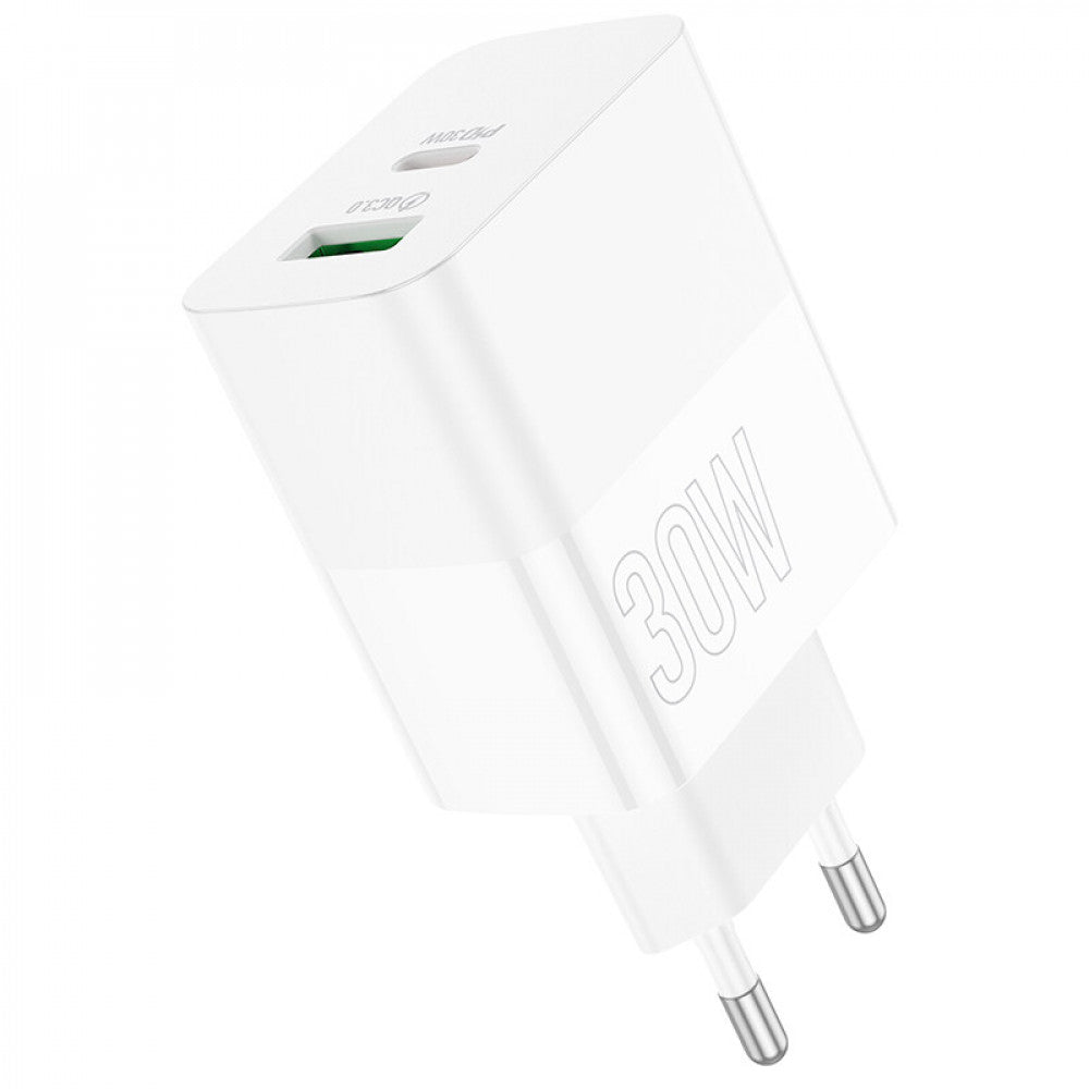 Home Charger | 30W | PD | QC3.0 — Borofone BA75A — White