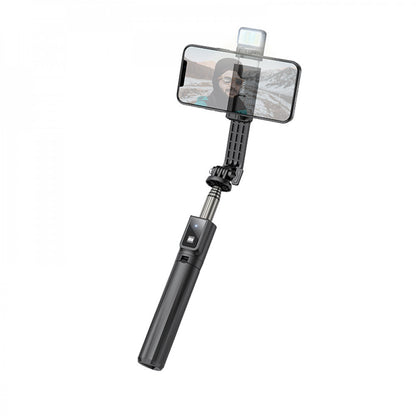 Live Broadcast Holder — Hoco K15 Treasure aluminum alloy fill light gimbal version live broadcast support — black