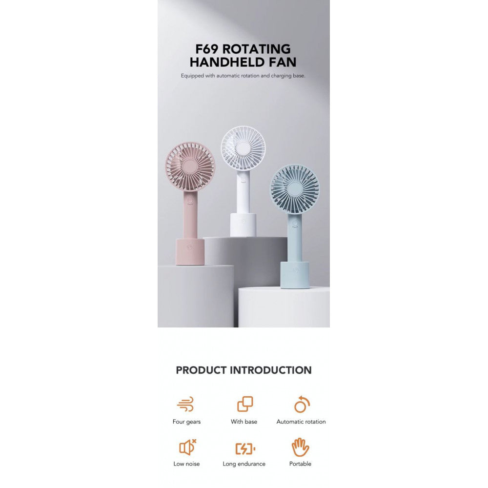 Портативный мини вентилятор WT-F69 White  - 2000 mAh