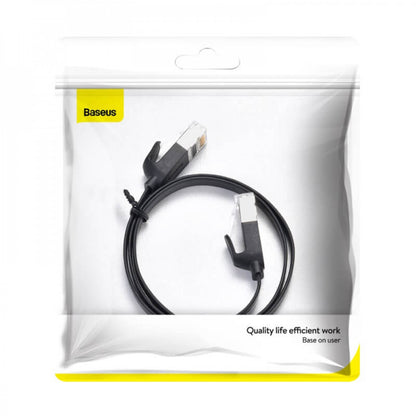 Six types of RJ45 Gigabit network cable 3m Baseus (PCWL-C01) High Speed ​​(flat cable) Black — PCWL-C01 Black
