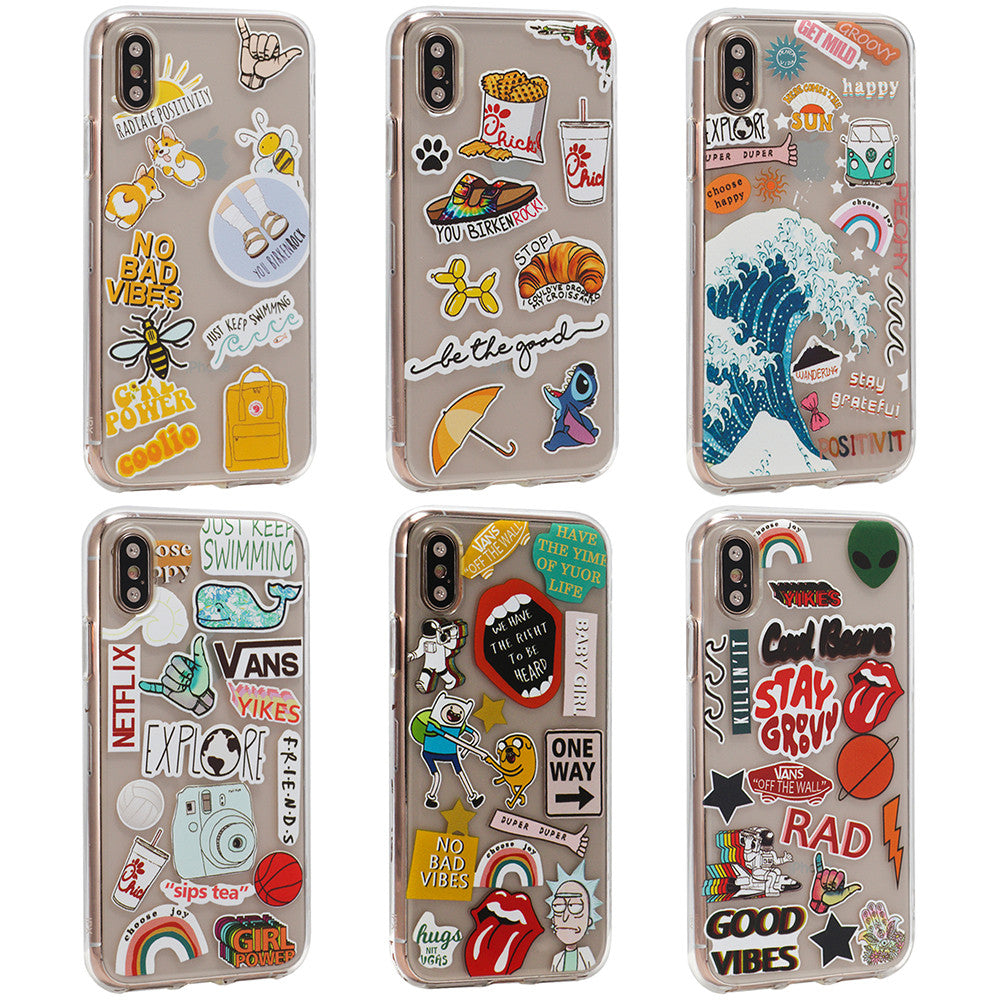 Накладка Чехлы Stickers Series TPU Case iPhone XS Max — Design 1