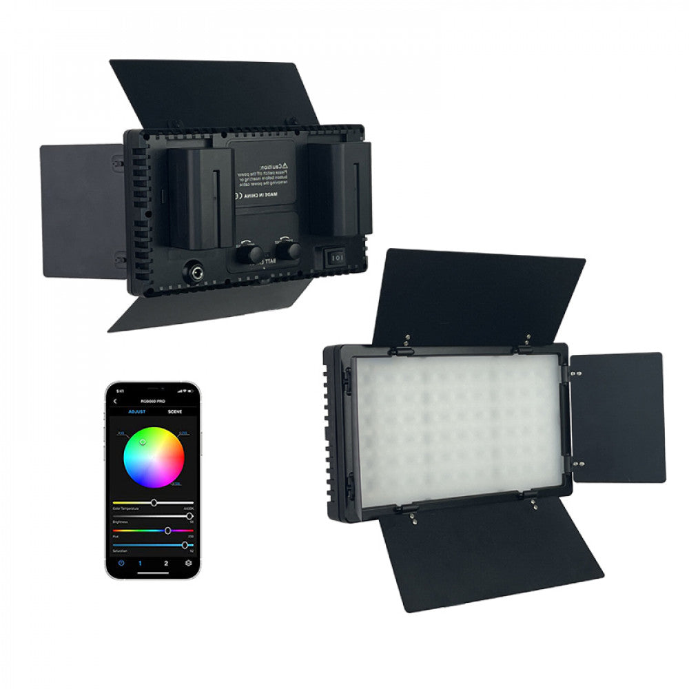 Лампа видеосвет LED Pro 600 I panel light I 2 battery(4400mAh) I charger I carry bag I