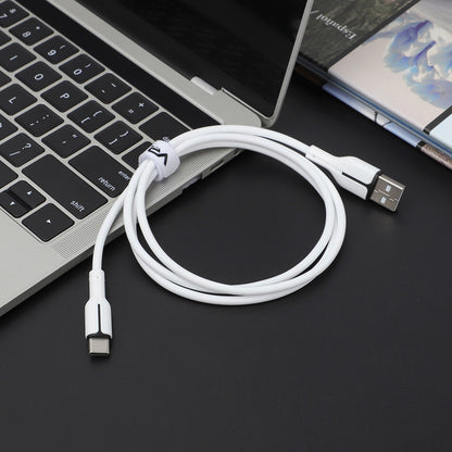 Кабель USB C 3A (1m) Veron SC06 Silicon — White