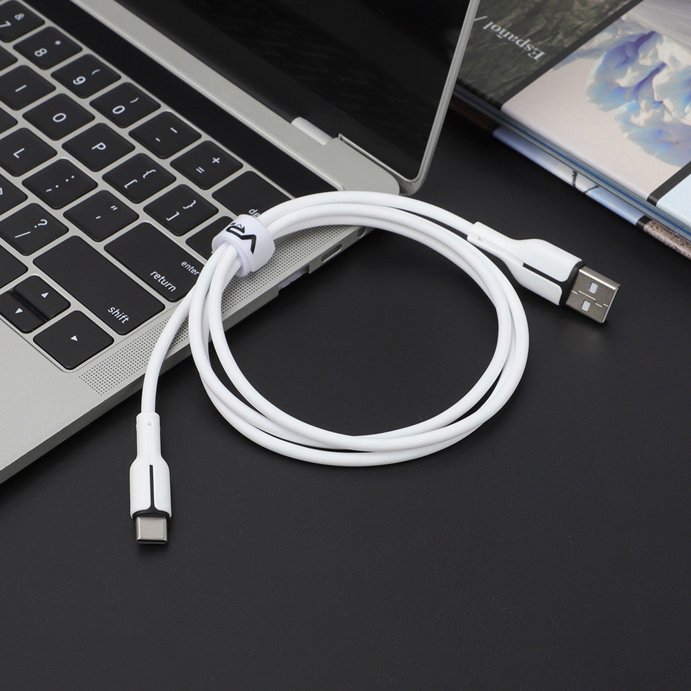 Кабель USB C 3A (1m) — Veron SC06 Silicon — White