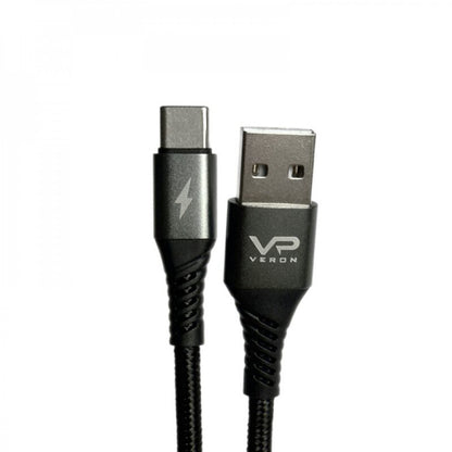 Кабель USB C 3A (0.25m) Veron NC09 Nylon