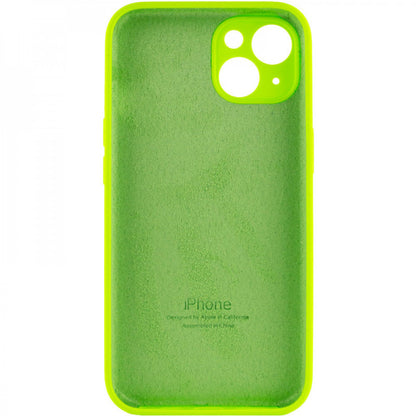 Накладка Чехлы Original Silicone Case with protective camera iPhone 14 — Dark Green (48)
