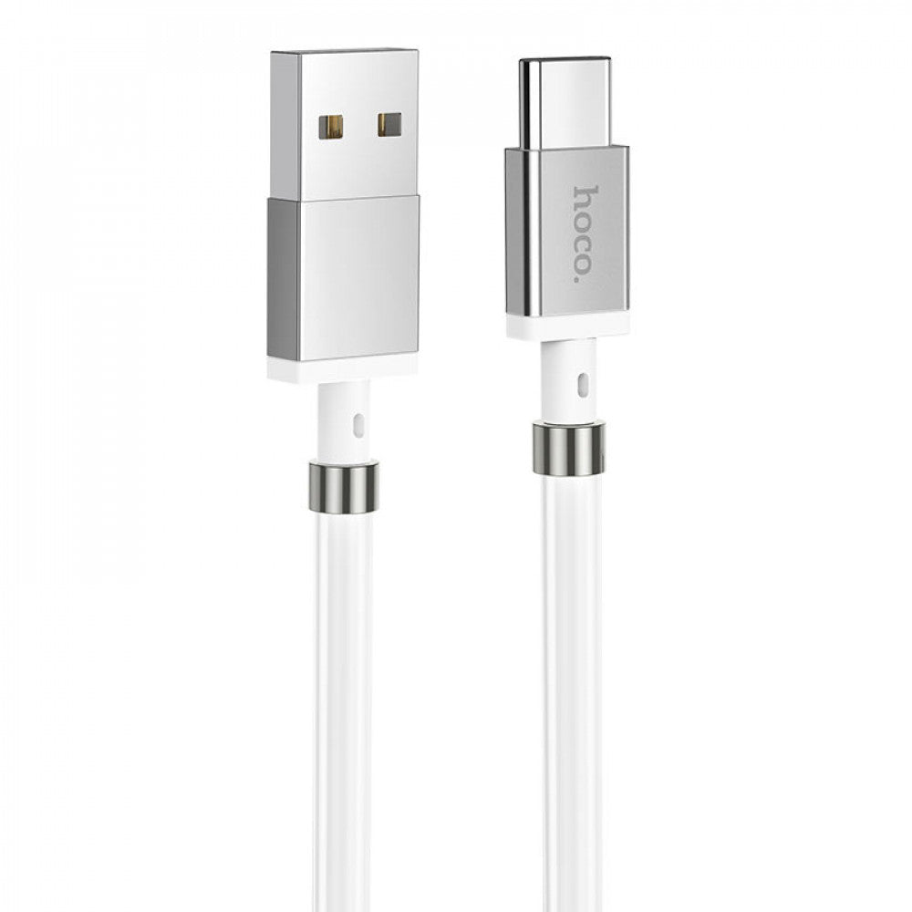 Кабель USB C 2.4A (1m) Hoco U91 Magnetic — White