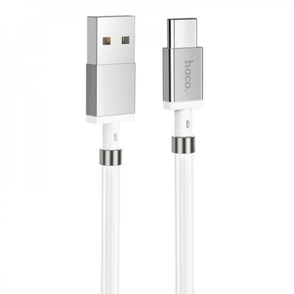 Кабель USB C 2.4A (1m) Hoco U91 Magnetic — White