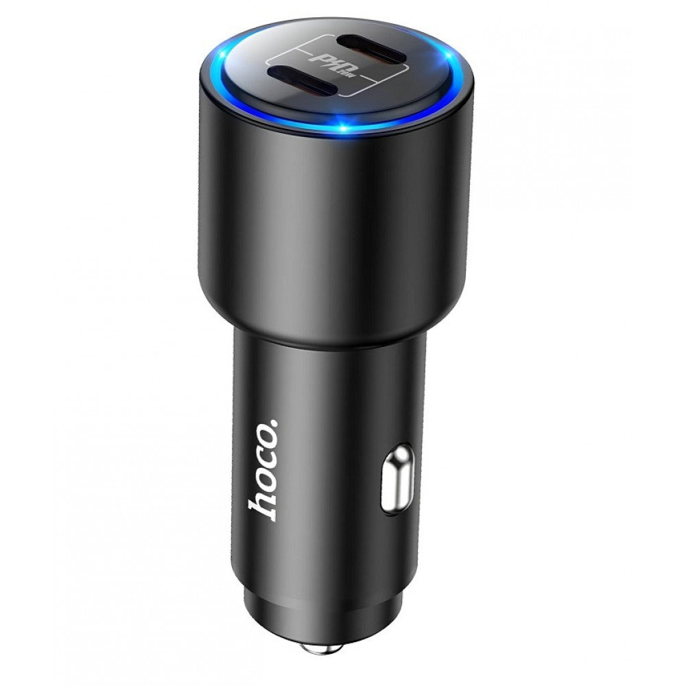 Car Charger | 40W | PD | 2 USB-C |  — Hoco NZ3 — Black
