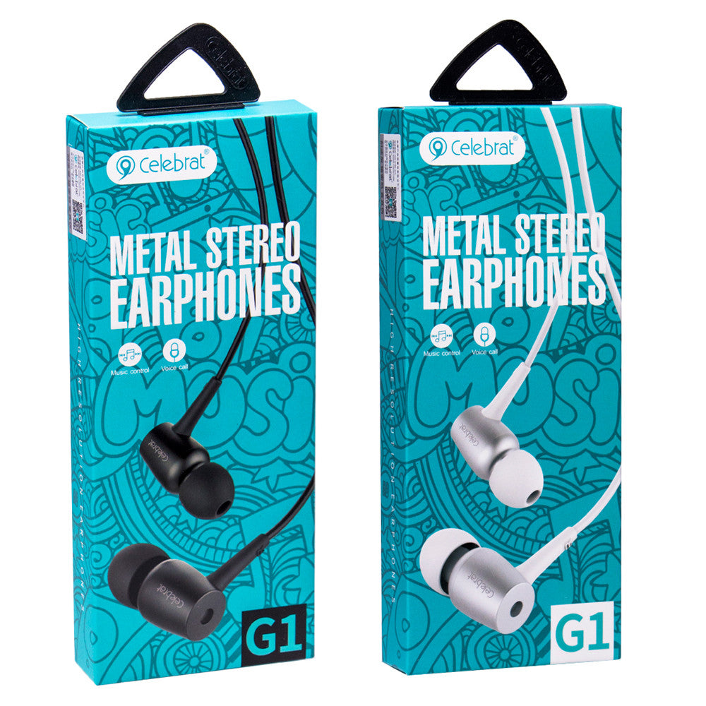 Навушники з мікрофоном 3.5mm  Celebrat G1 — Black