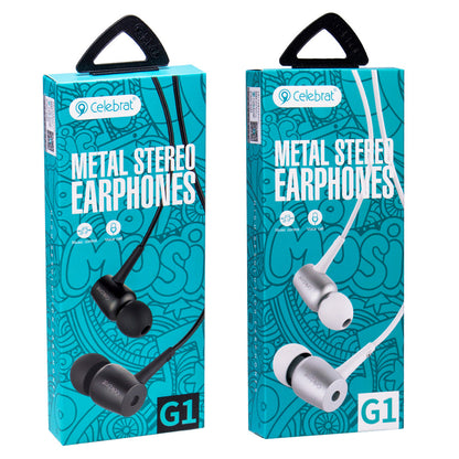 Навушники з мікрофоном 3.5mm  Celebrat G1 — Black