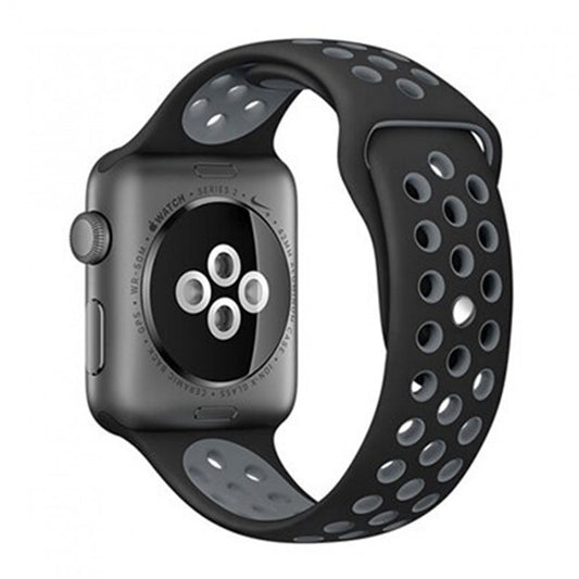 Ремінець Sport Nike Apple Watch 38 mm 40 mm 41 mm — Black & Gray