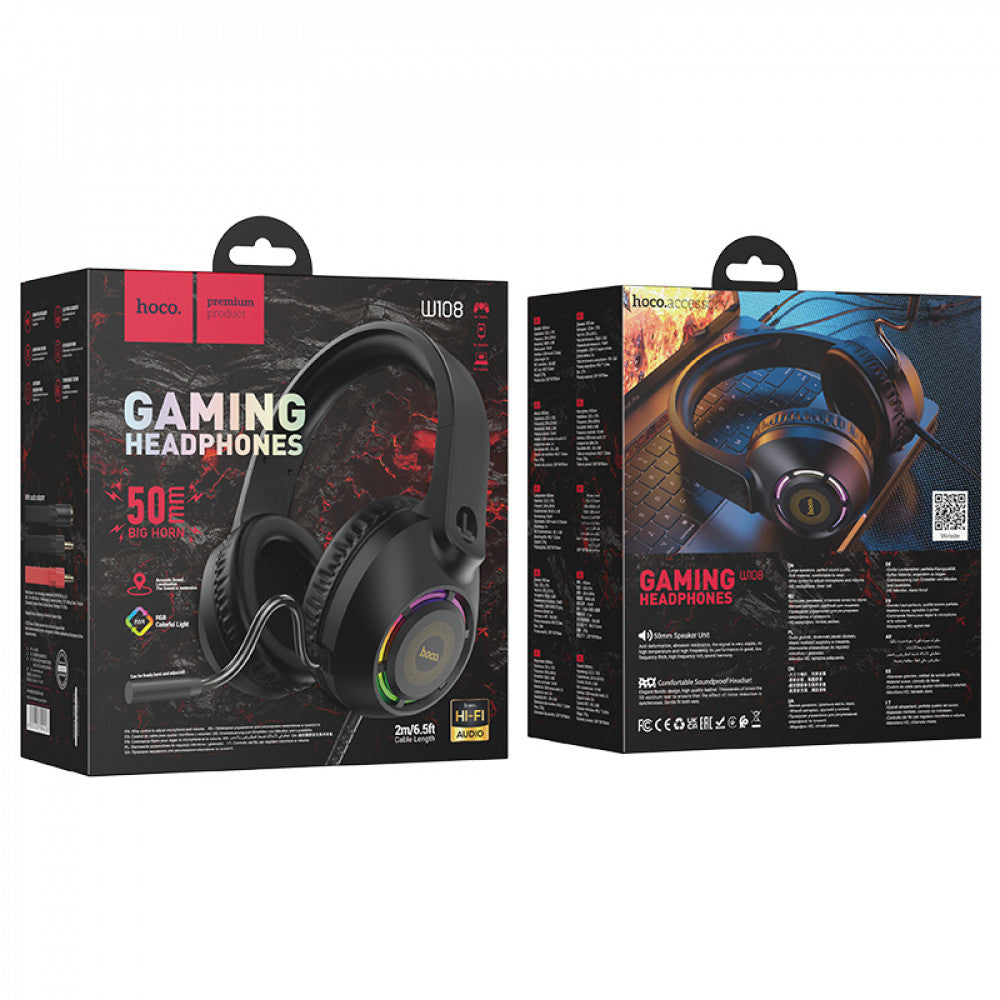 Gaming Headset — Hoco W108  — Black