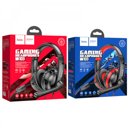 Gaming Headset 3.5mm & USB — Hoco W103 — Black