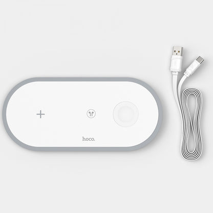 Wireless Charger 3 in 1 — Hoco CW24 — White