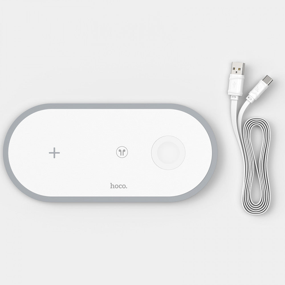 Wireless Charger 3 in 1 Hoco CW24 — White