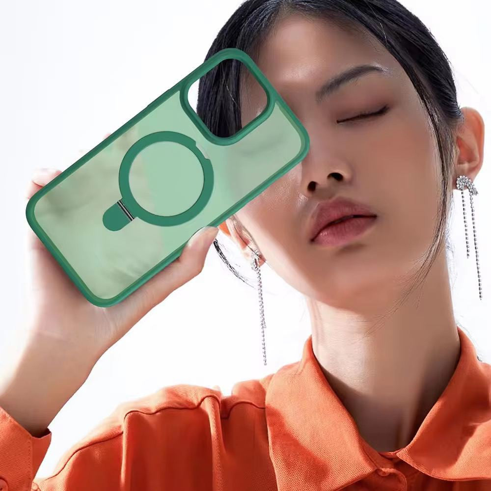 Matte Guard Ring Case With MagSafe iPhone 15 Pro - Black