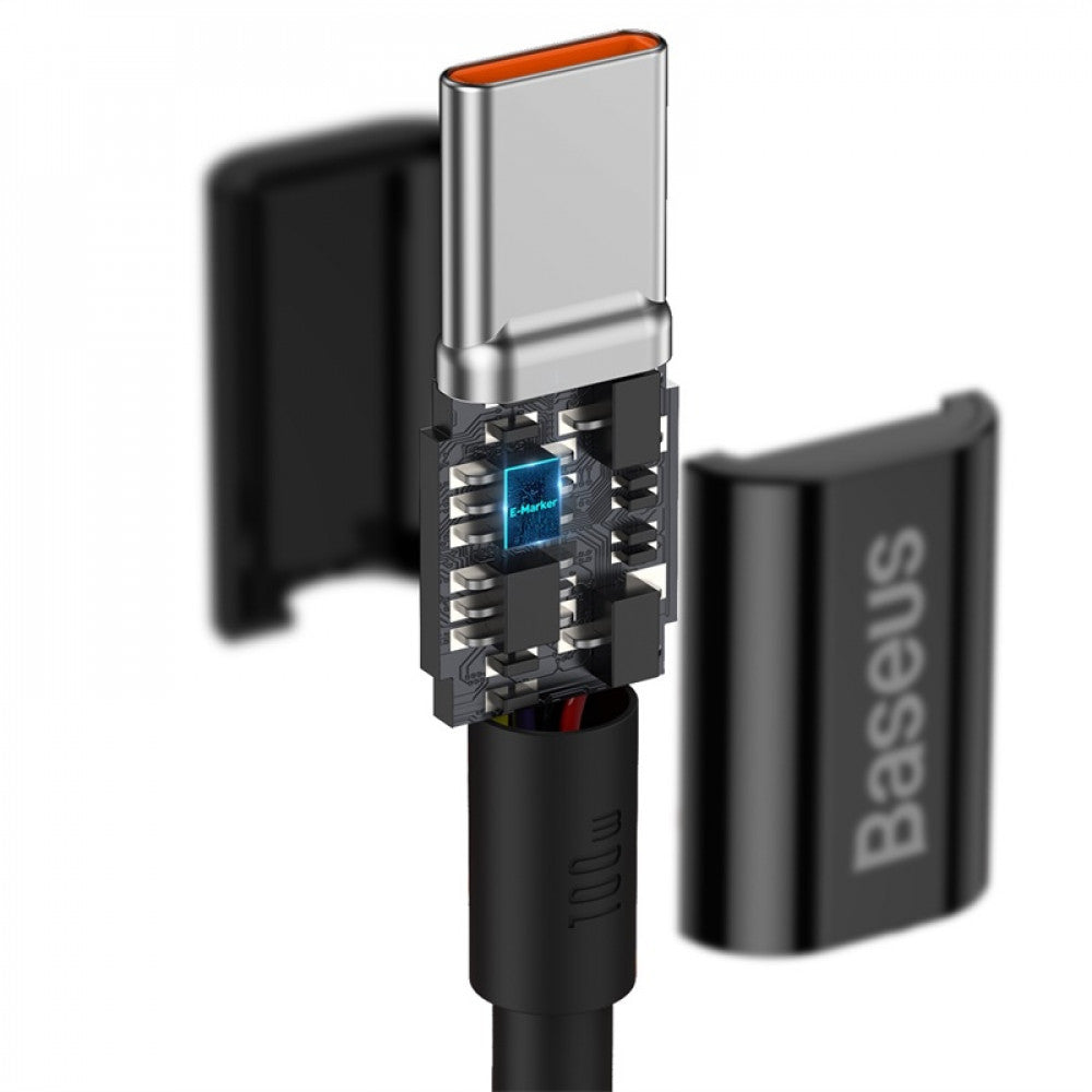 Кабель USB C to C 100W PD (2m) Baseus (CATYS) — CATYS-C01 Black