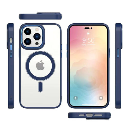 Накладка Чохли Color Clear Case with MagSafe iPhone 11 — Blue