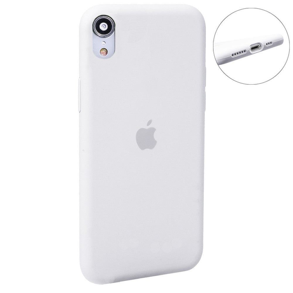 Original Silicone Case Full Size iPhone Xr — White (9)