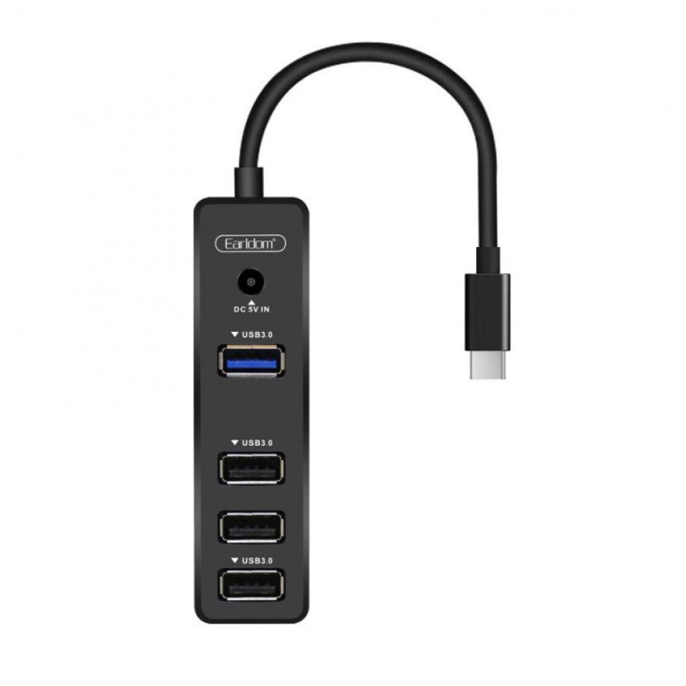 USB Type-C хаб Earldom ET-HUB08 4USB Black