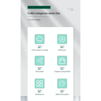 Портативный мини вентилятор U16 - 2000 mAh — Blue