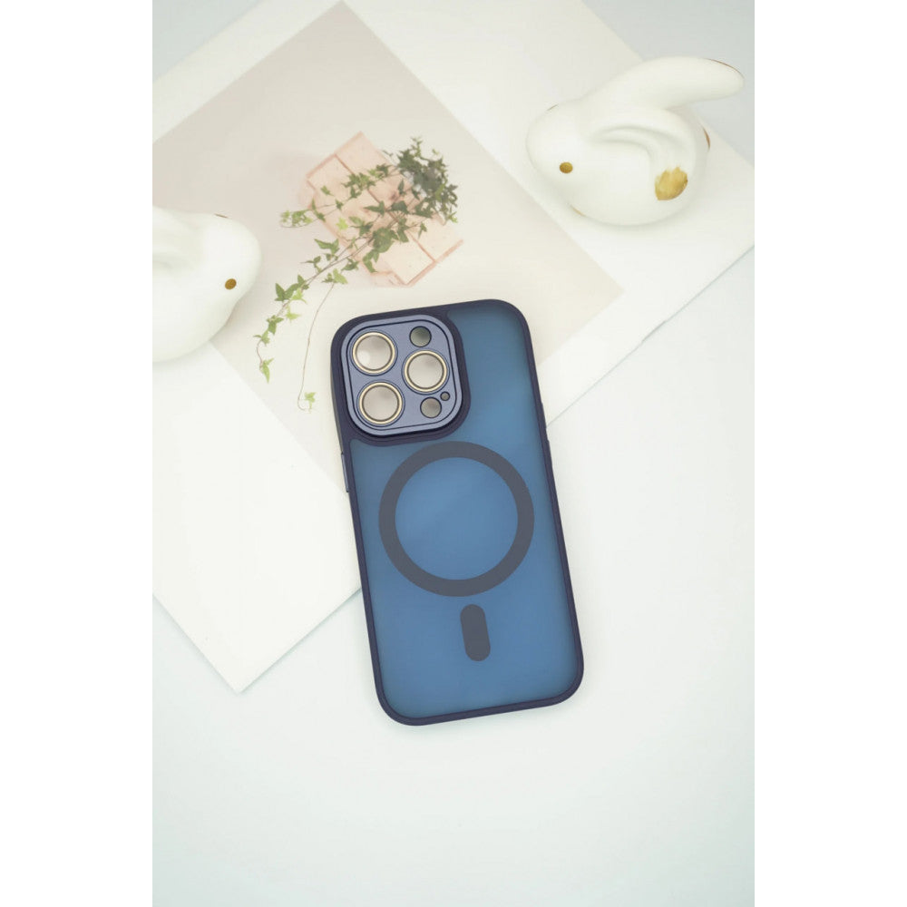 PC Matte Case With Magsafe iPhone 15 Pro Max — Navy Blue