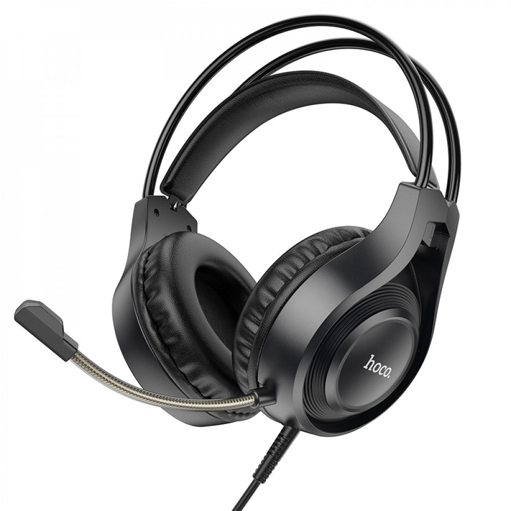 Gaming Headset 3.5mm & USB — Hoco W106 Tiger — Black