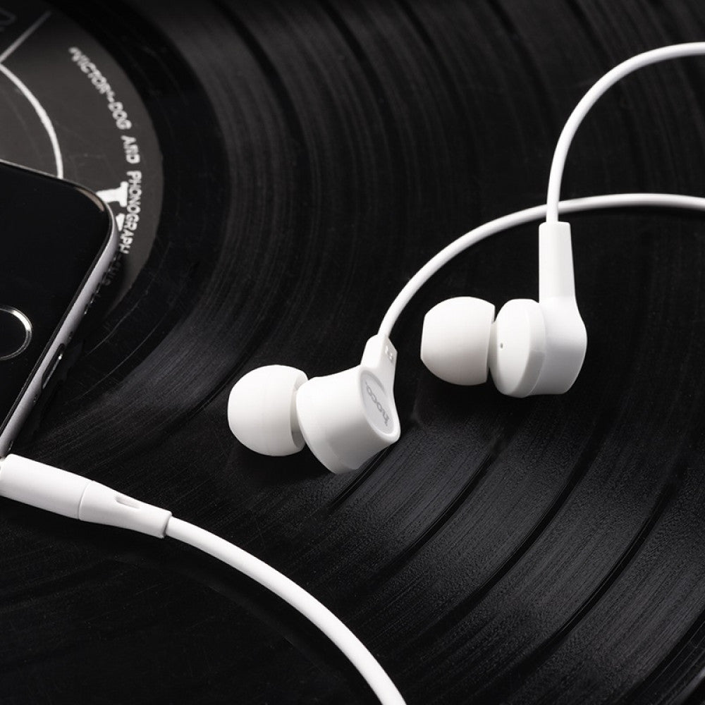 Навушники з мікрофоном 3.5mm  Hoco M50 Daintiness — White