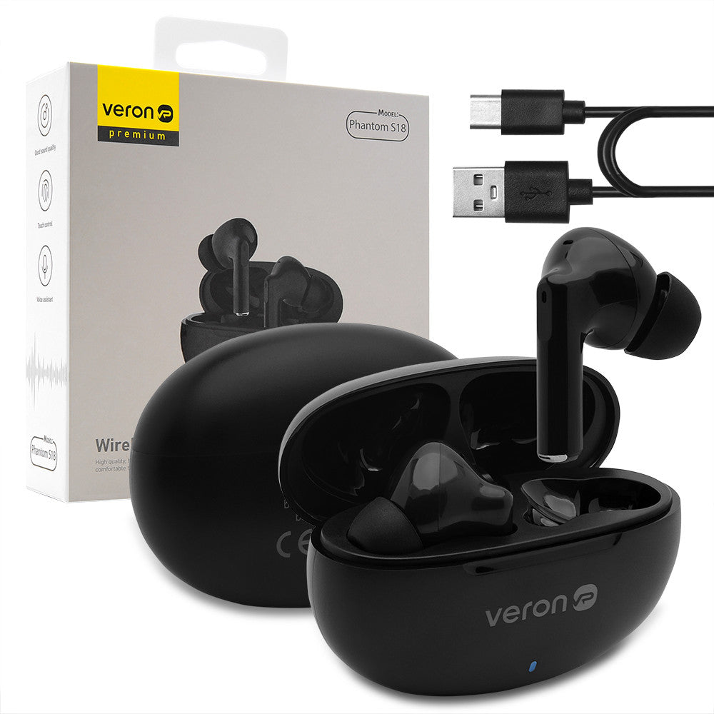 TWS Bluetooth Headset Veron S18 Phantom - Black