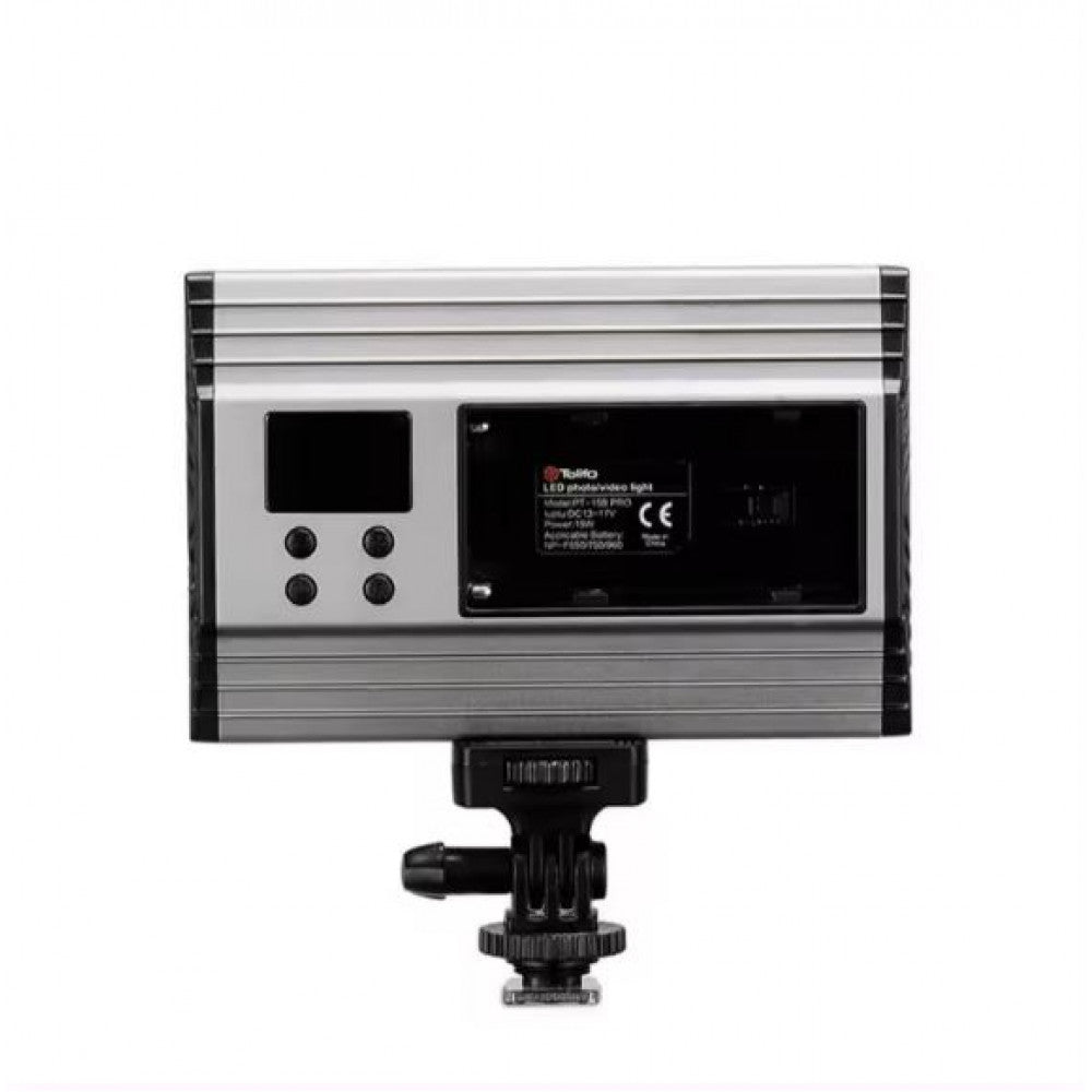 Лампа відеосвітло LED PT-15B Pro 15Wcolor 3200-5600K/1500LM/Battery F-550/2400Mah+charger (145*95*22mm)