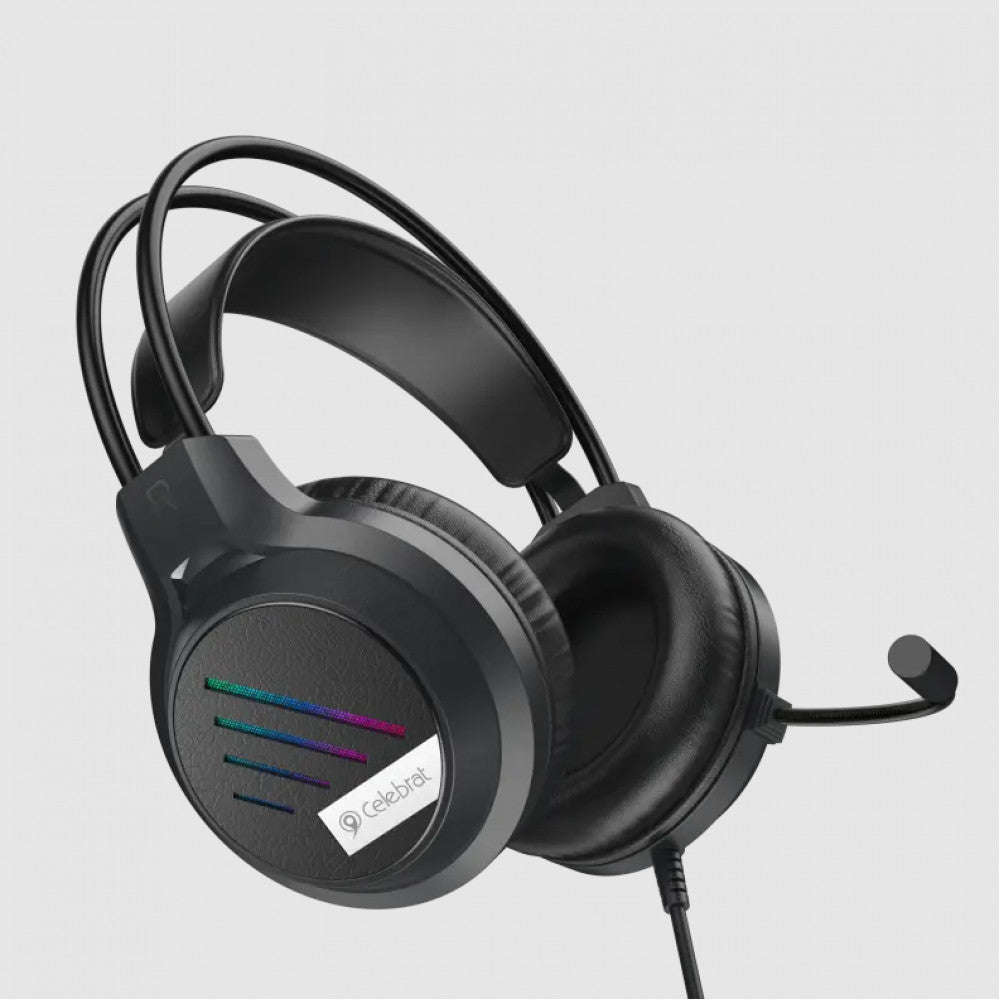 Gaming Headset 3.5mm & USB — Celebrat GM-2 — Black