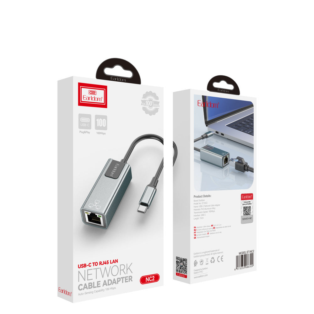 USB C Ethernet Adapter 100 gigabit — Earldom ET-NC2