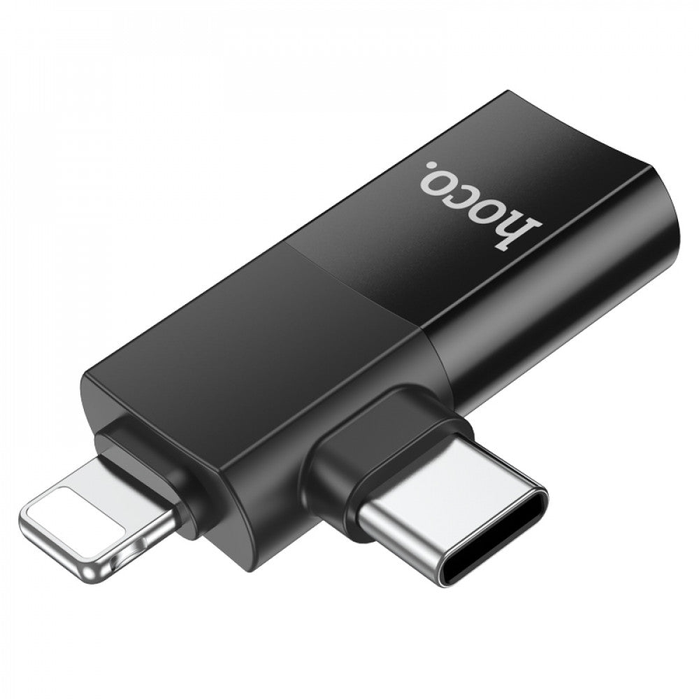 Adapter Lightning/UCB C To USB 2.0 Hoco UA17 — Black