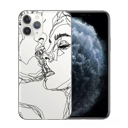 Abstract geometric art line TPU case iPhone 13 Pro 6.1" — Heart 2