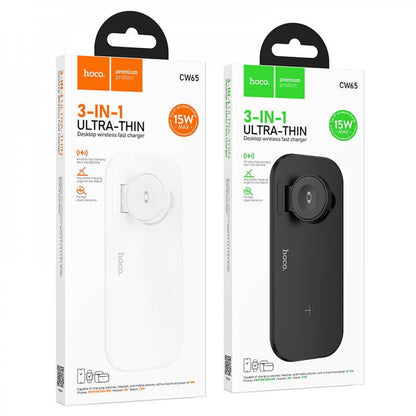 Magnetic Wireless Charger 3 in 1 — Hoco CW65 — White