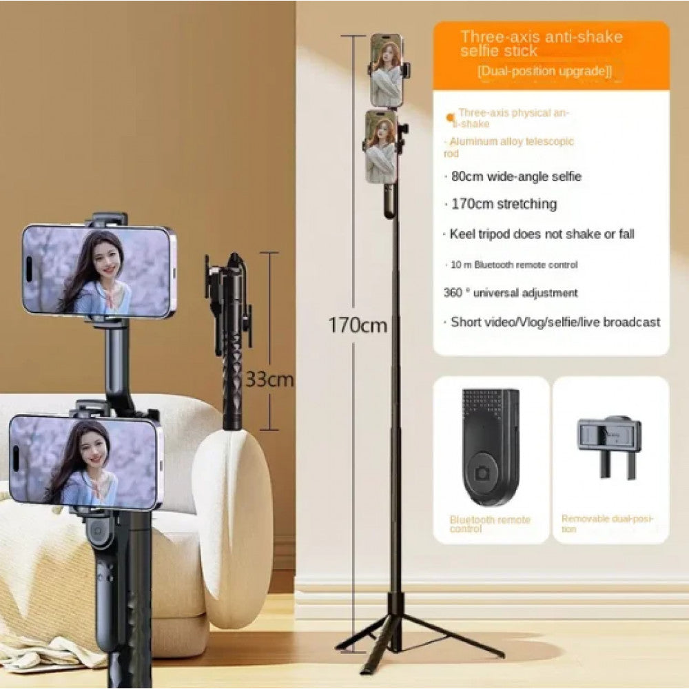 Monopod Tripod K28-3 Button Bluetooth Dual Clamps